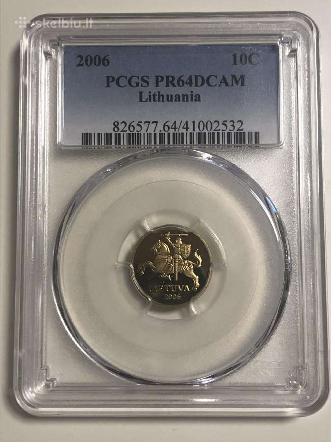 Pcgs Pr64dcam ir Pr65dcam 10 centų 2006 Proof - nuotraukos Nr. 3