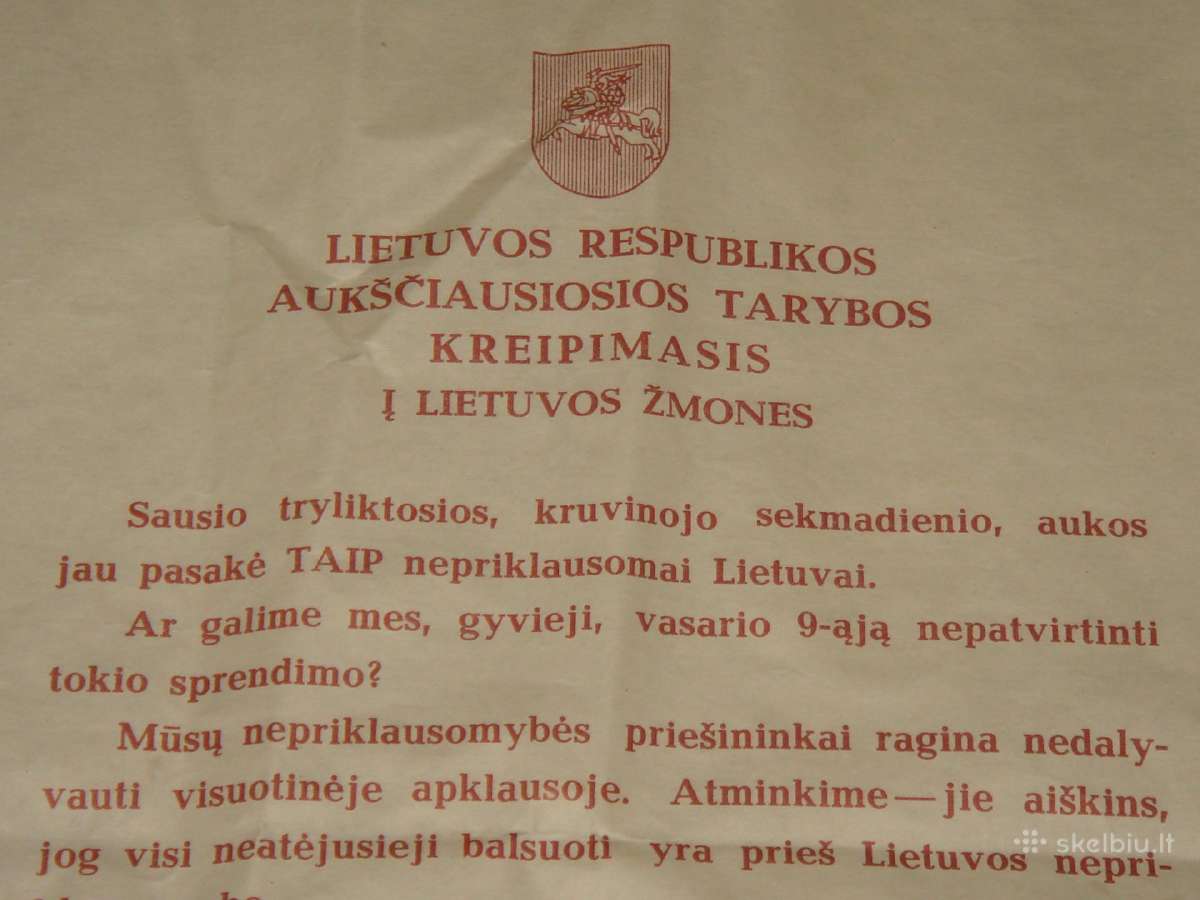 Kreipimasis 1991metu - nuotraukos Nr. 2