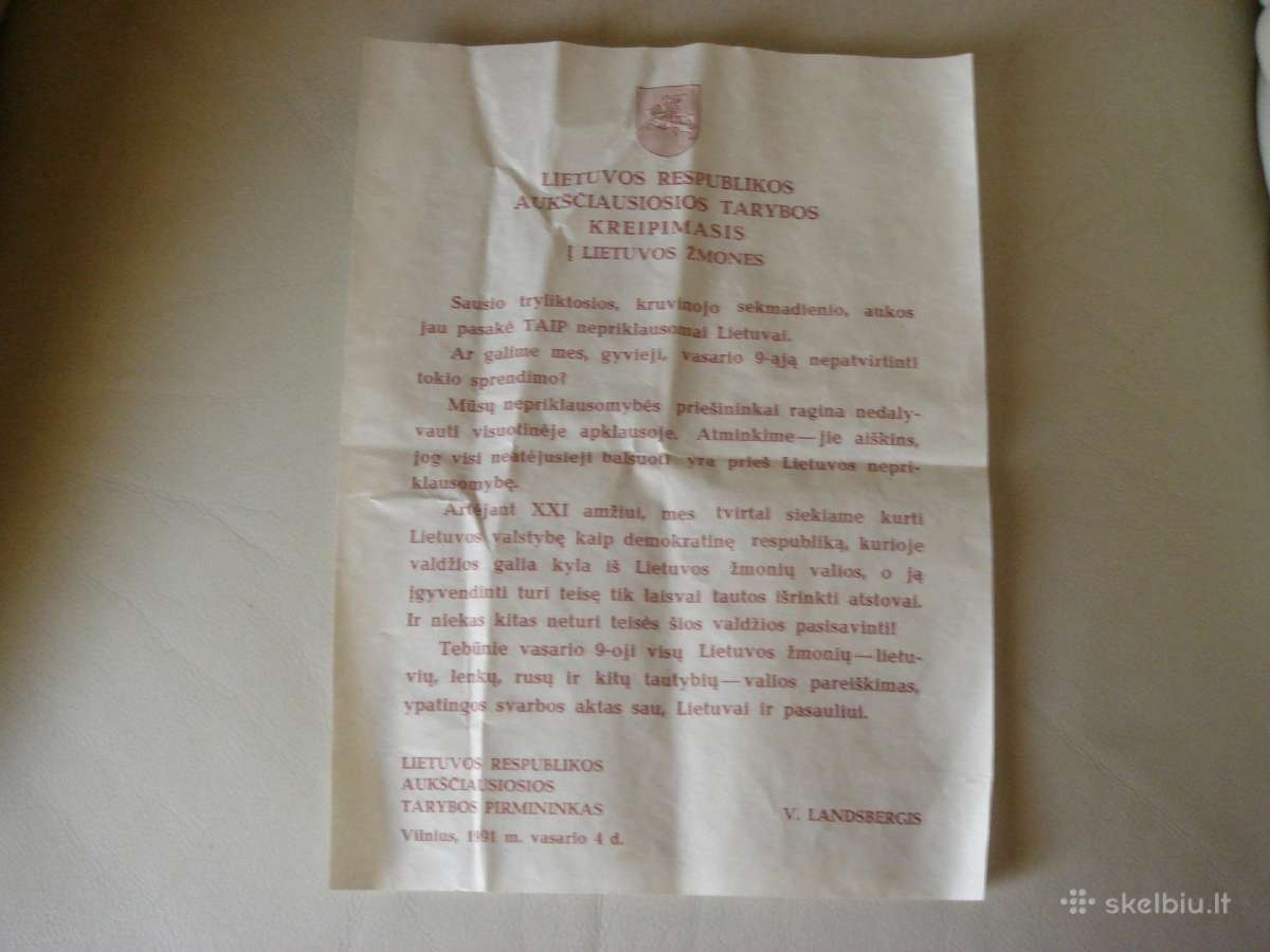 Kreipimasis 1991metu - nuotraukos Nr. 8
