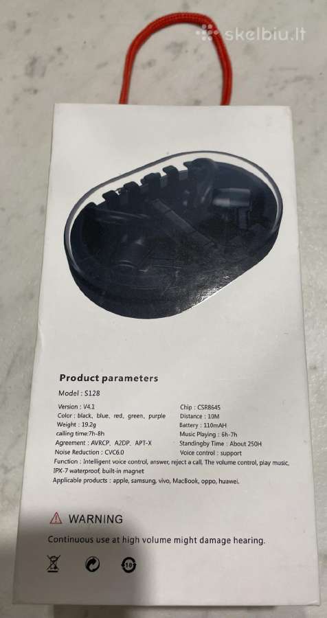 Shinco S128 bluetooth ausinės su mikrofonu - nuotraukos Nr. 2