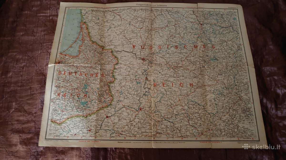 Lietuvos, Rytprūsių, Kurlando žemėlapis