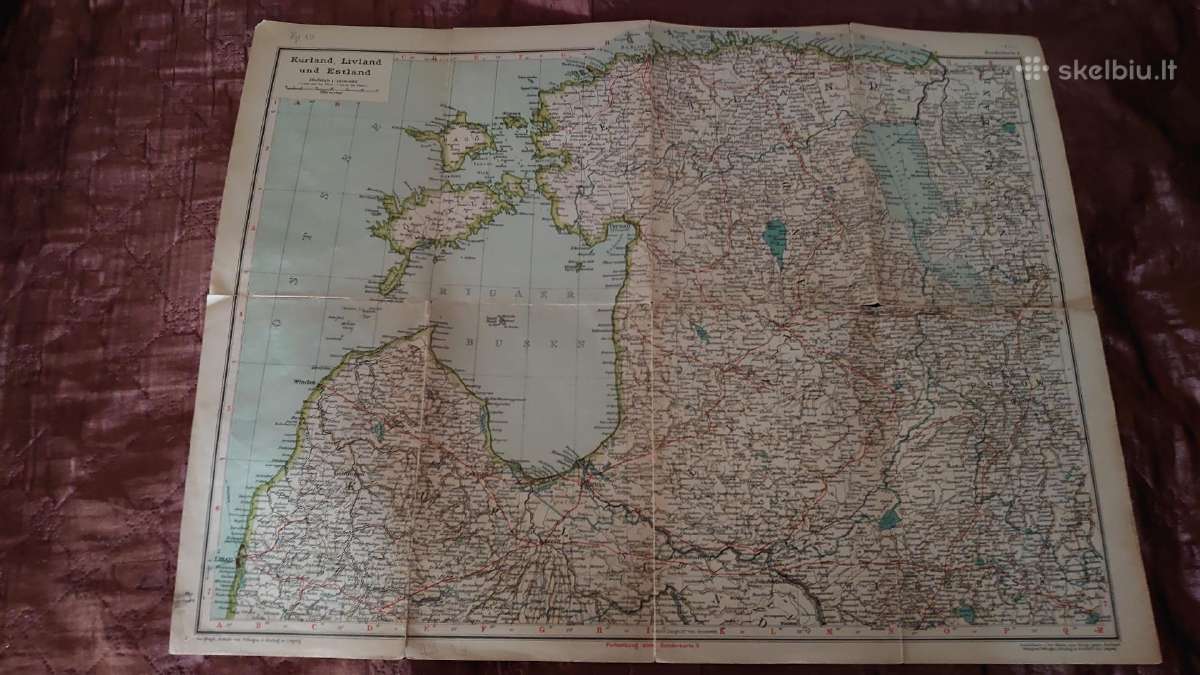 Lietuvos, Rytprūsių, Kurlando žemėlapis - nuotraukos Nr. 6