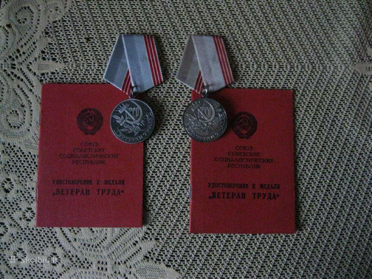 CcCCCP Medaliai Su Dokumentais Isduoti Lietuviams