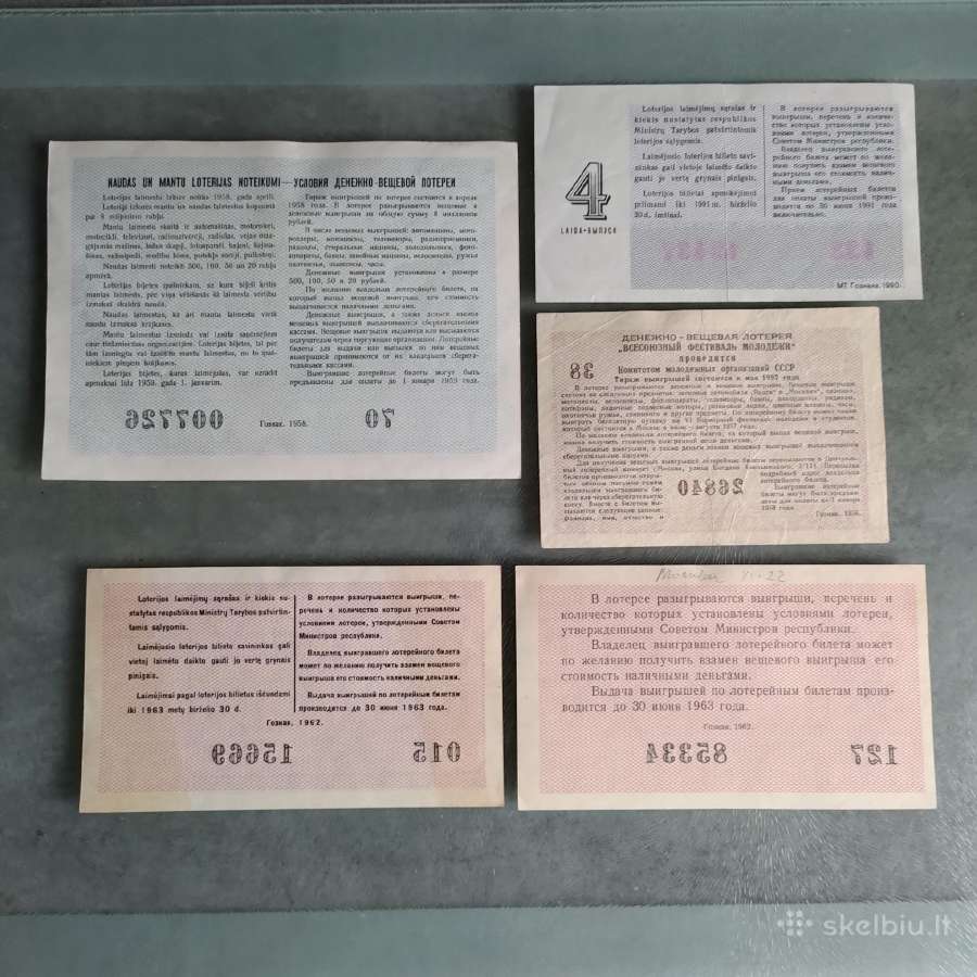 Įvairių metų loterijos bilietai. - nuotraukos Nr. 2