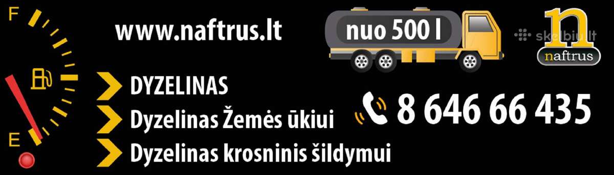 Dyzelinas ūkininkams, šildymui** nuo 500 l