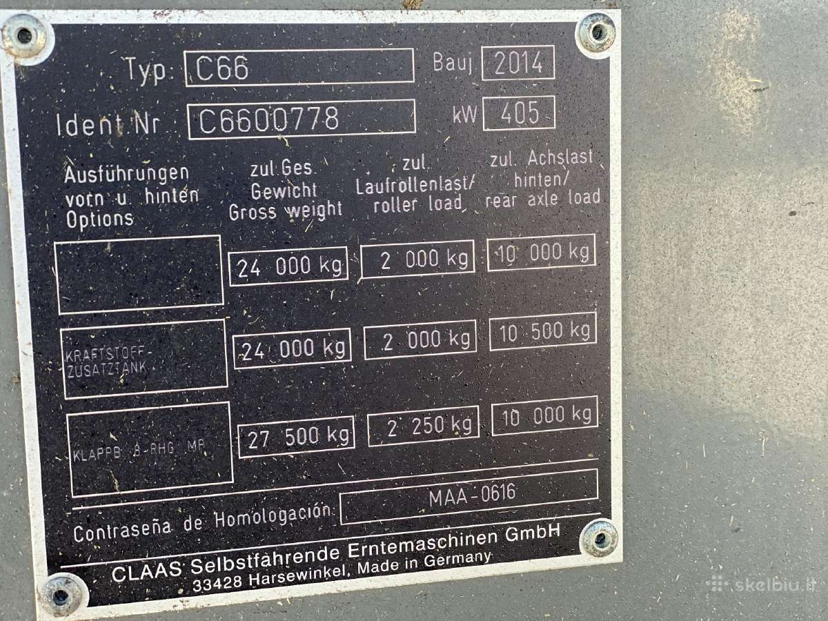 Claas Lexion 770tt guoliai, diržai pakeisti - nuotraukos Nr. 2