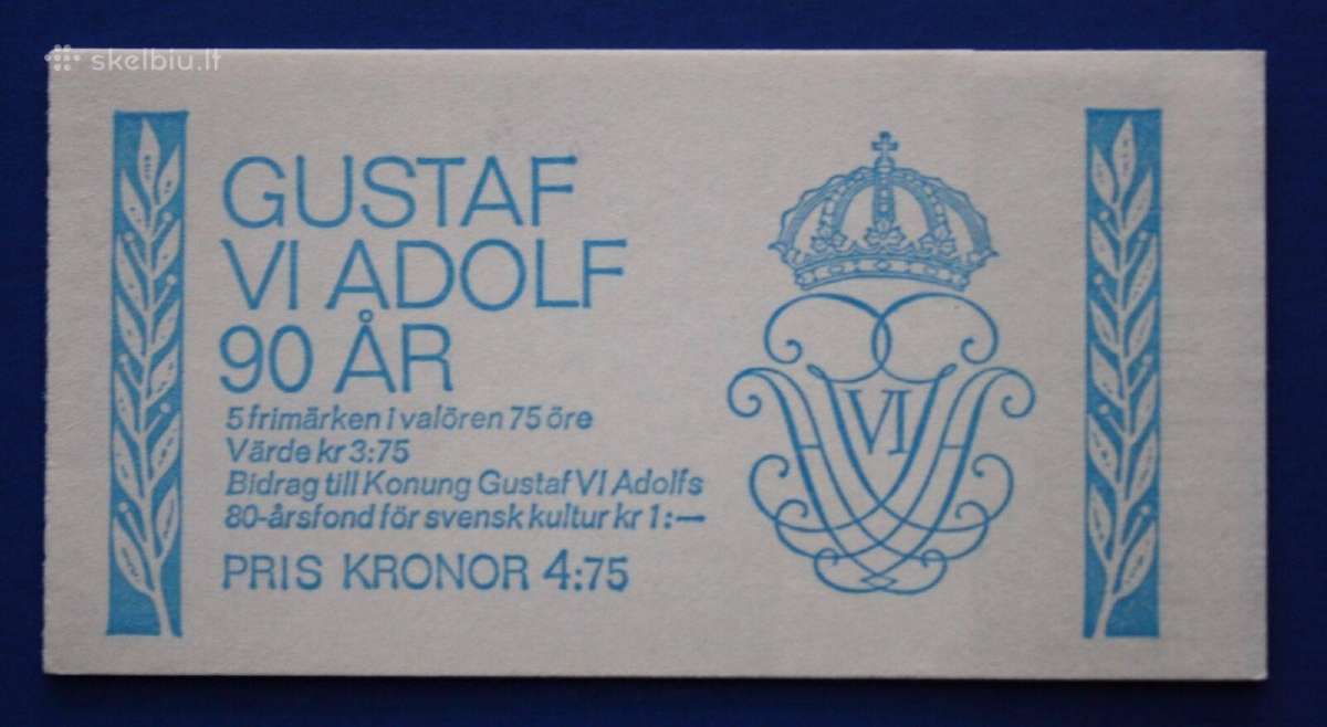Svedija 1972 m. Karalius Gustaf, bukletas svarus - nuotraukos Nr. 2