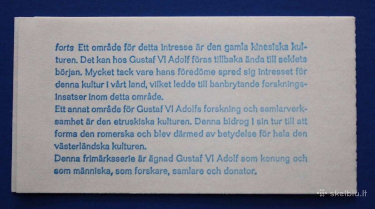 Svedija 1972 m. Karalius Gustaf, bukletas svarus - nuotraukos Nr. 3