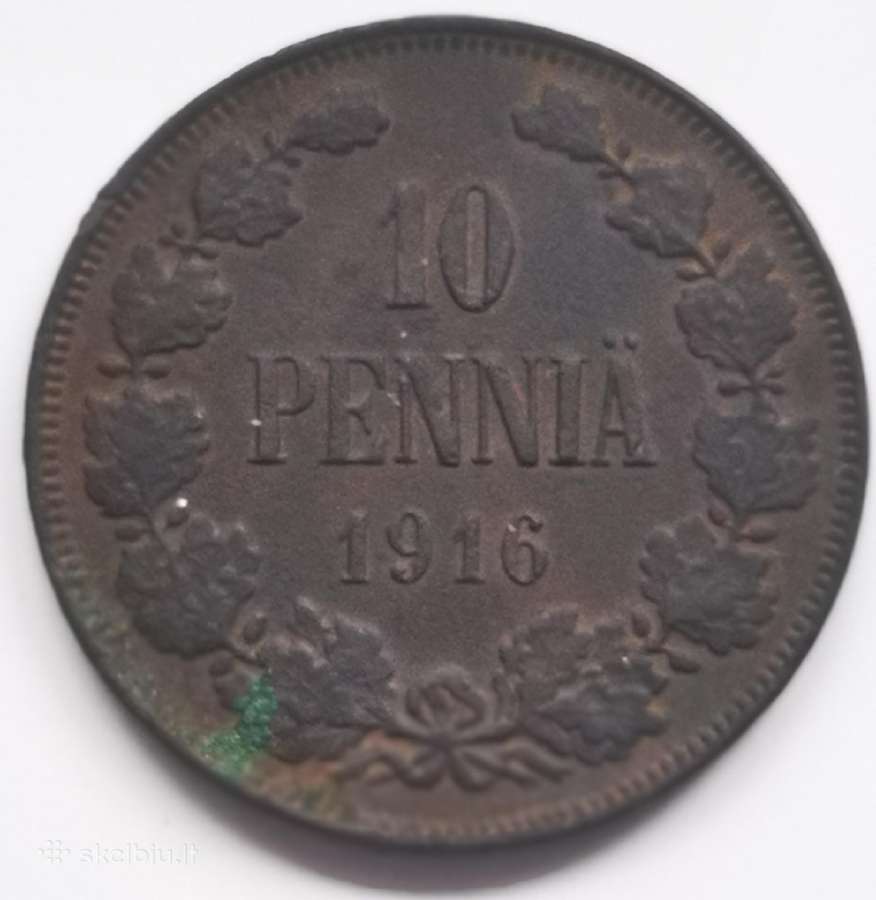 1916 m 10 pennia Suomija