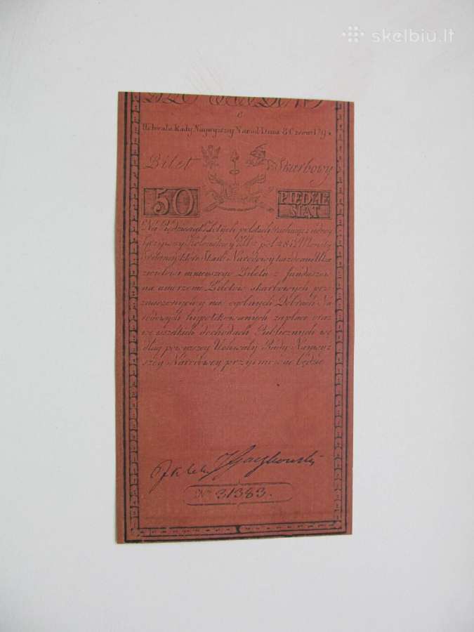 50 zlotu , Lietuva Lenkija , 1794