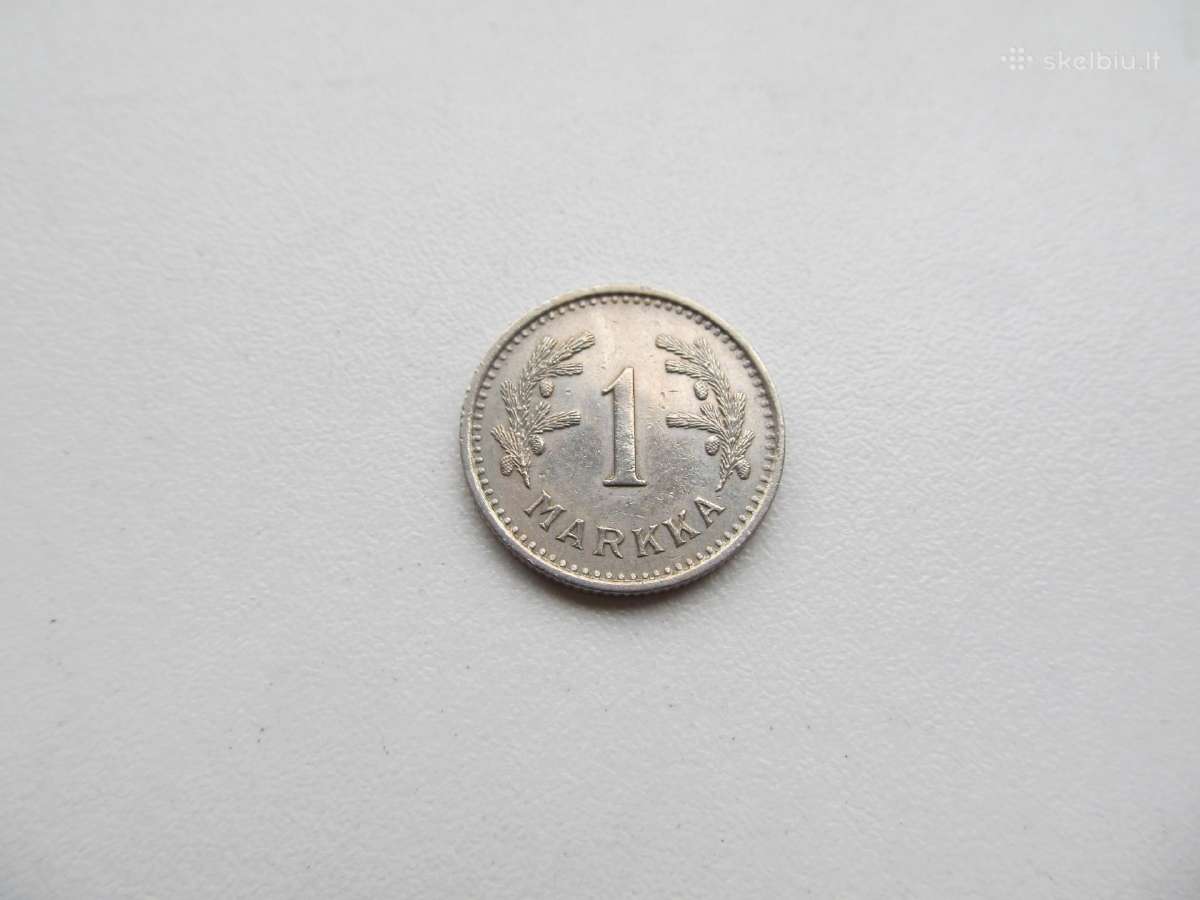 1 markka , Suomija ,1928, 1929, 1937 - nuotraukos Nr. 5