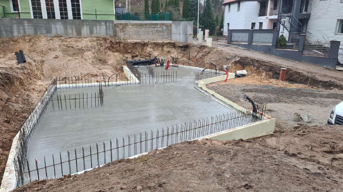 Plokštinių pamatų montavimas, betonavimas - nuotraukos Nr. 5
