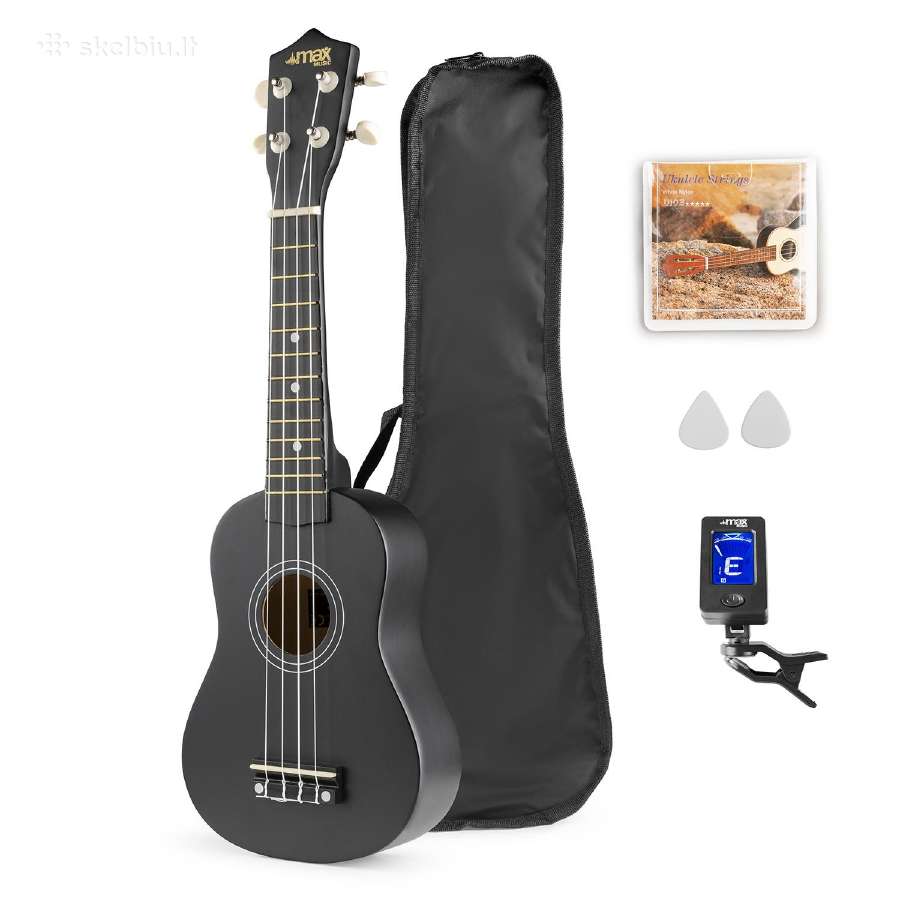 Ukulele rinkinys soprano 21" juoda - nuotraukos Nr. 2