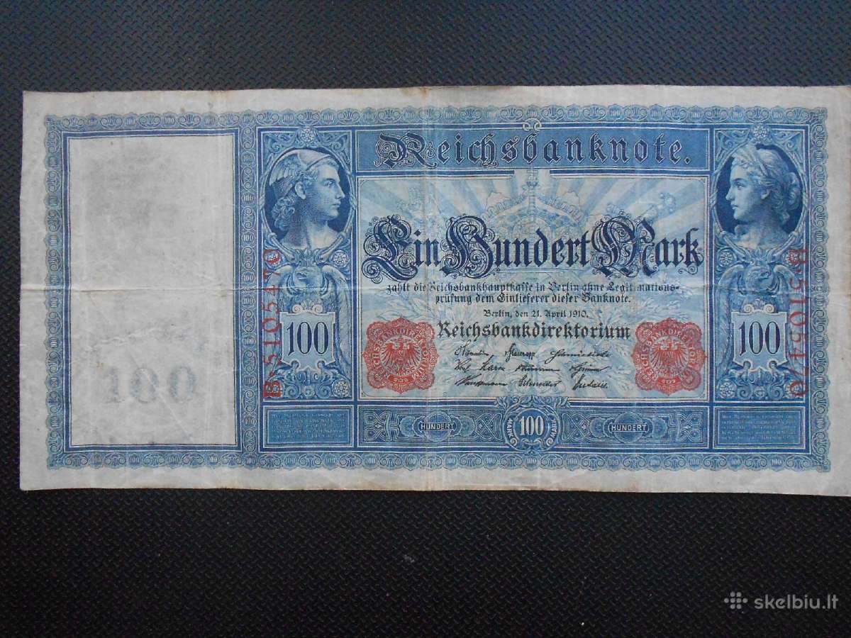 100 mark 1910m Vokietija