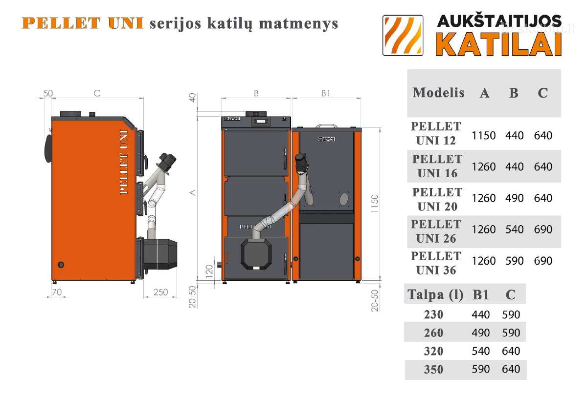 5 klasės granuliniai katilai 12, 20, 26, 36 kw - nuotraukos Nr. 3