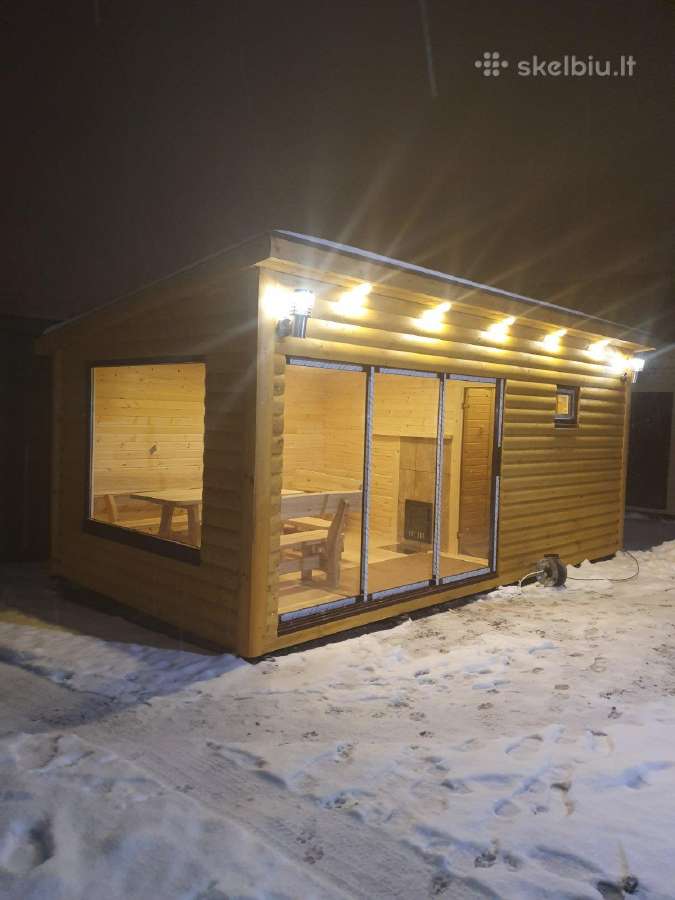 Karkasinė pirtis 3x6m su dušu - nuotraukos Nr. 3