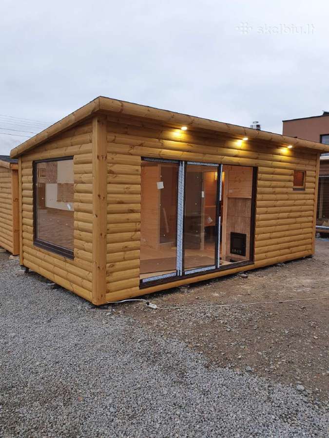 Karkasinė pirtis 3x6m su dušu