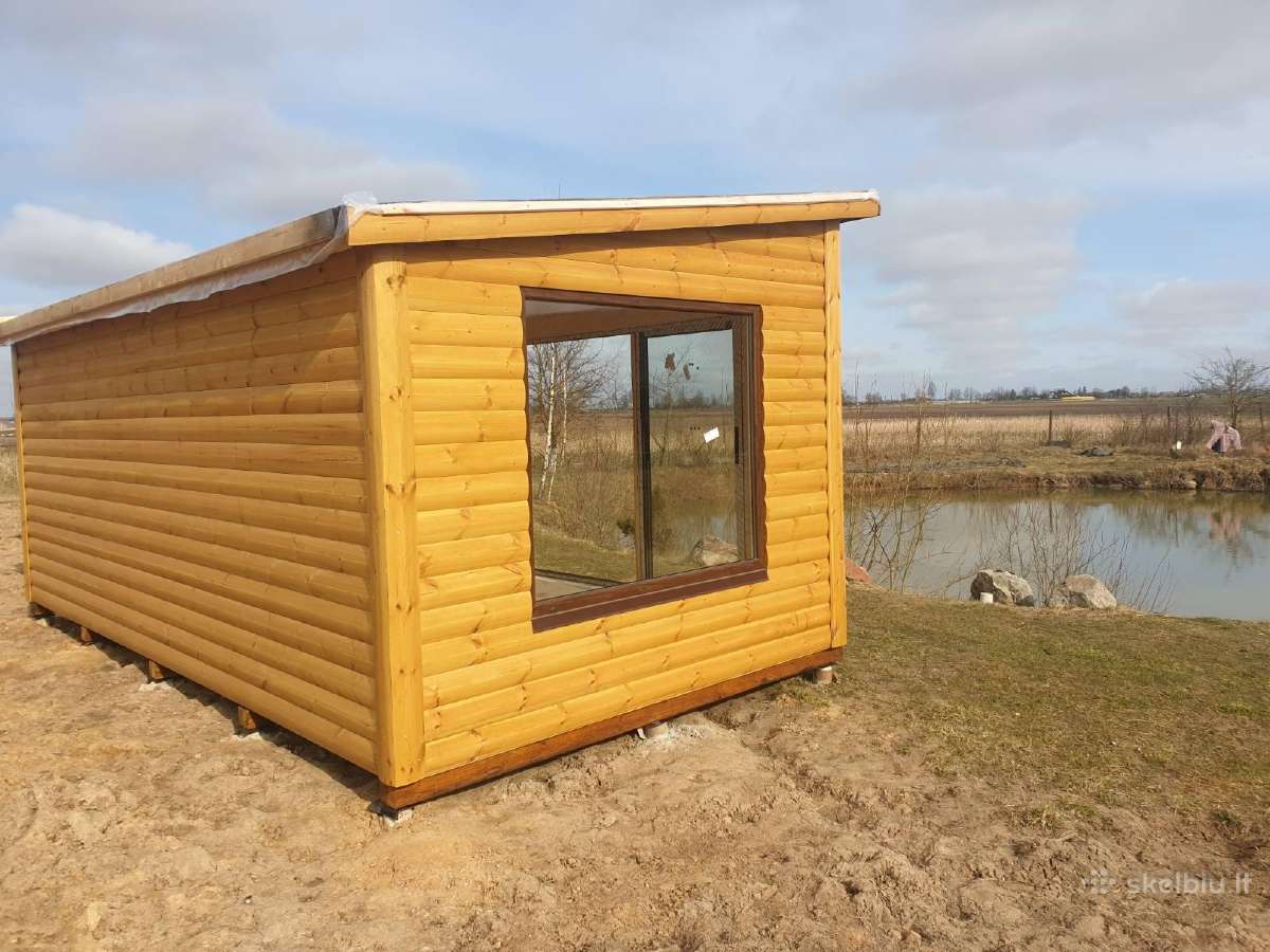 Karkasinė pirtis 3x6m su dušu - nuotraukos Nr. 14