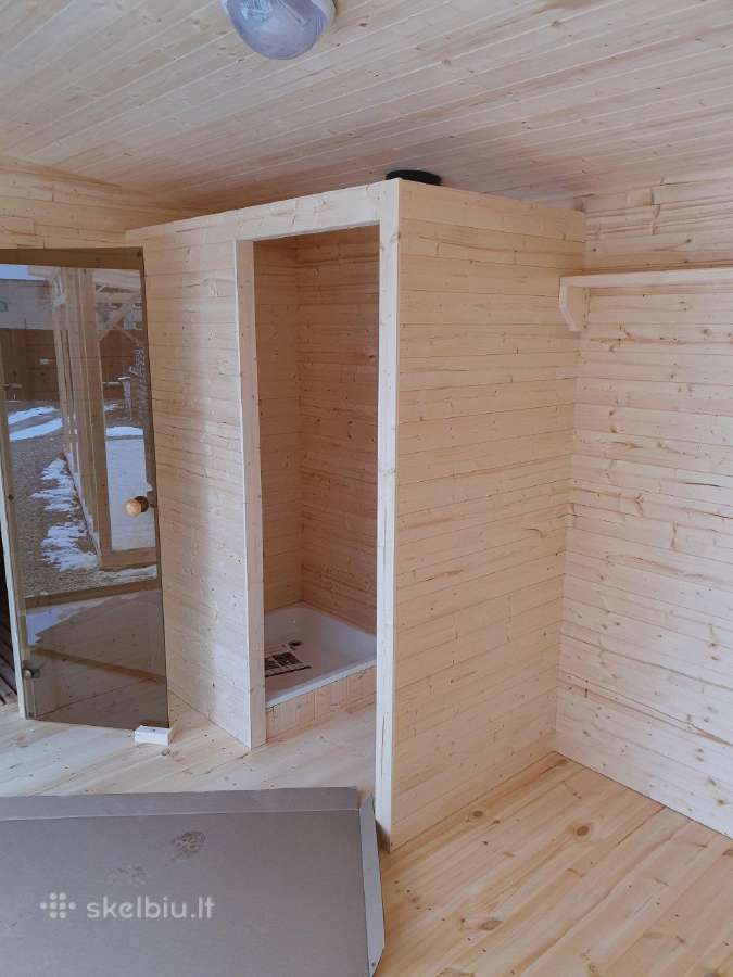 Karkasinė pirtis 3x6m su dušu - nuotraukos Nr. 15