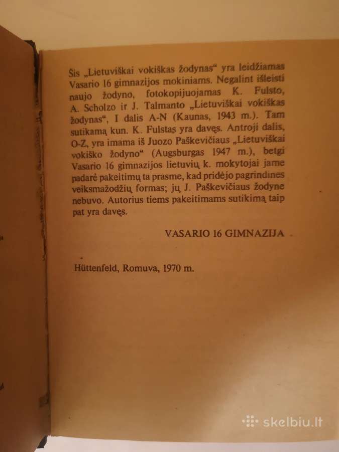 Vasario 16 gimnazija _ lietuvių-vokiečių žodynas - nuotraukos Nr. 2