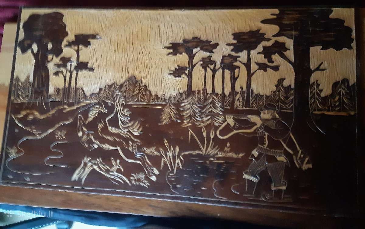 Raižytas paveikslas. Medžioklė