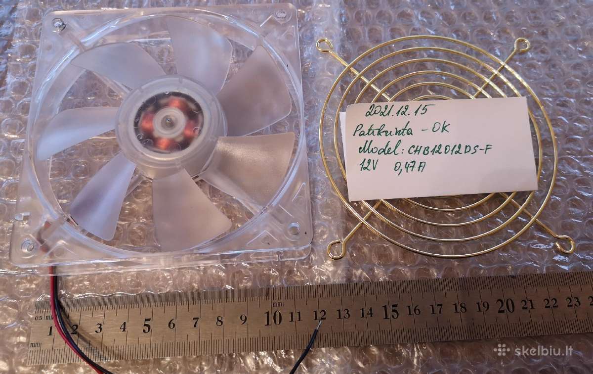 Ventiliatorius (-iai), 5-12-24 Vdc + 230 Vac