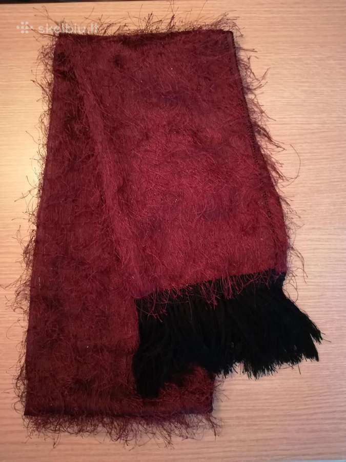 Bordo šalikas su kutais - nuotraukos Nr. 5