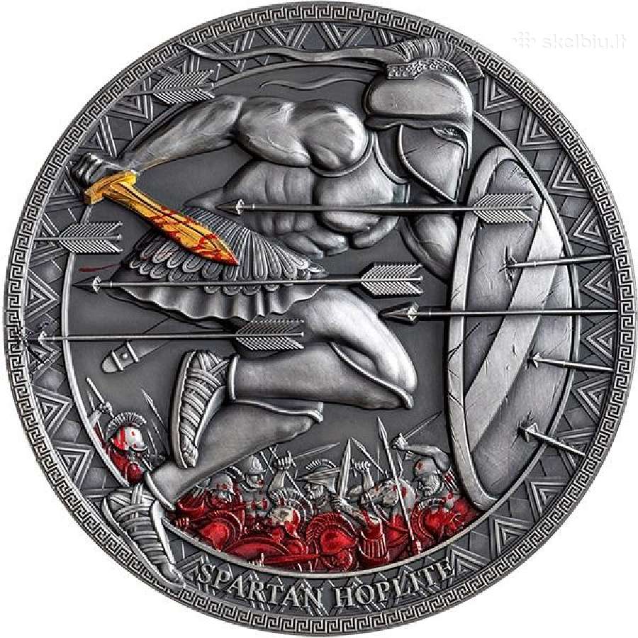 Sidabrinė moneta „Spartos karys (hoplitas)“