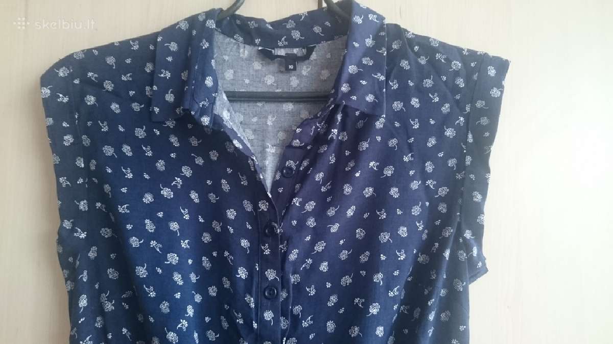 Naujas mėlynas su gėlytėmis kombinezonas (playsuit - nuotraukos Nr. 5