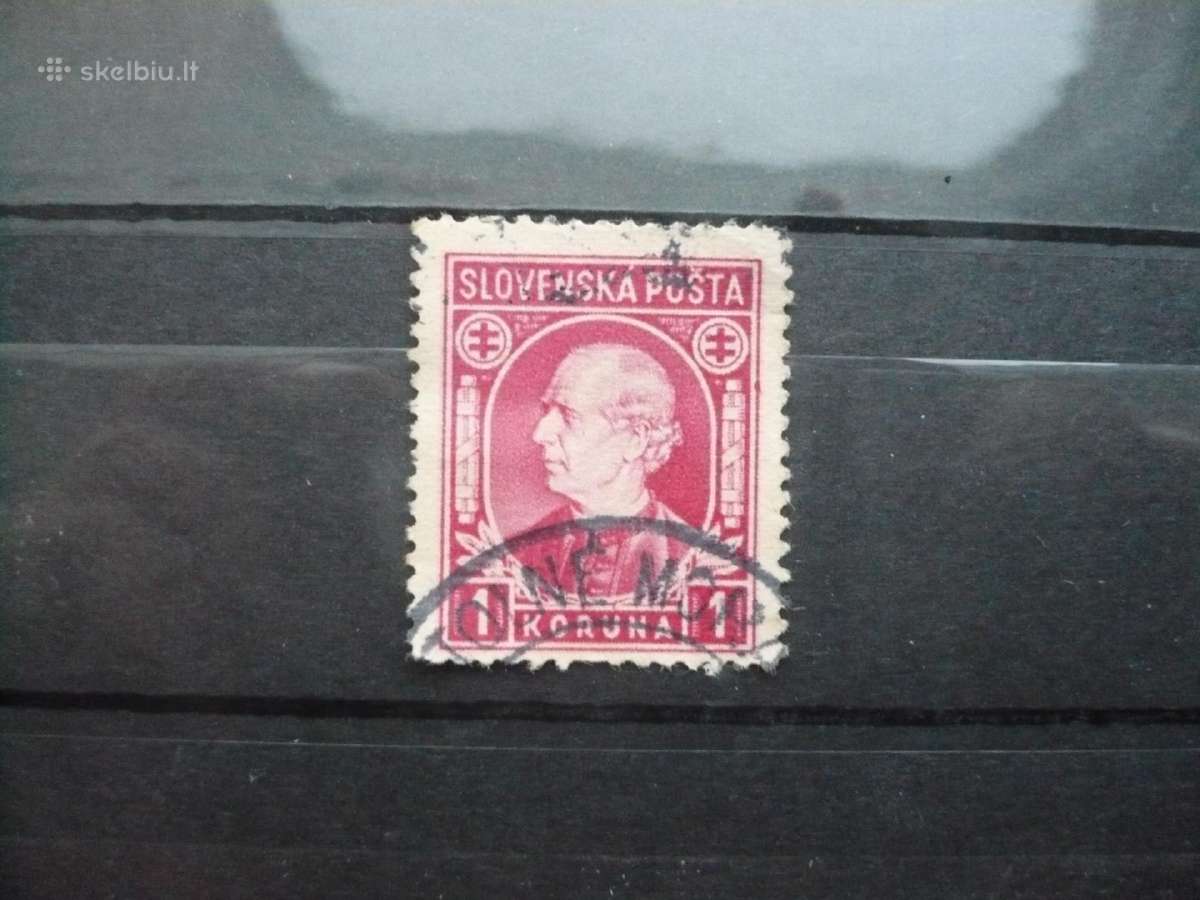 1939 m. Andrej Hlinka - Užrašas "Slovensk Pošta"