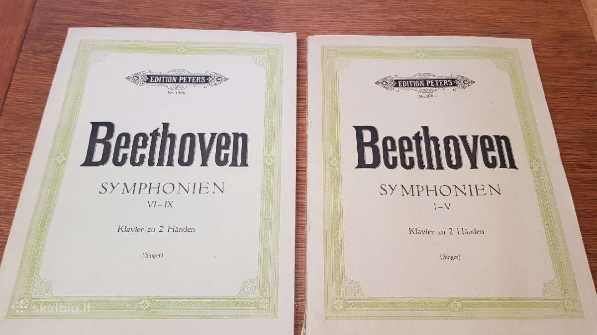 Bethovenas. Simfonijos 1-5 ir 6-9. Klavyrai. - nuotraukos Nr. 2