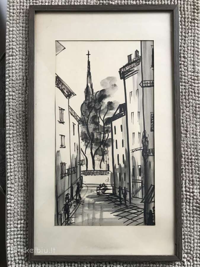 Paveikslas. Tušas. Akvarelė