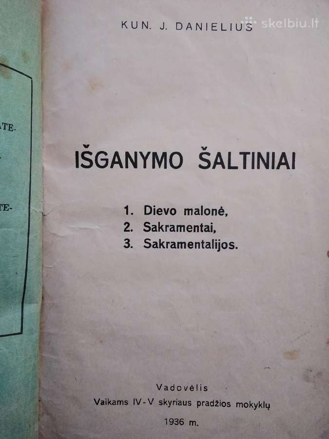 Vadovėlis Išganymo šaltiniai 1936 m - nuotraukos Nr. 2