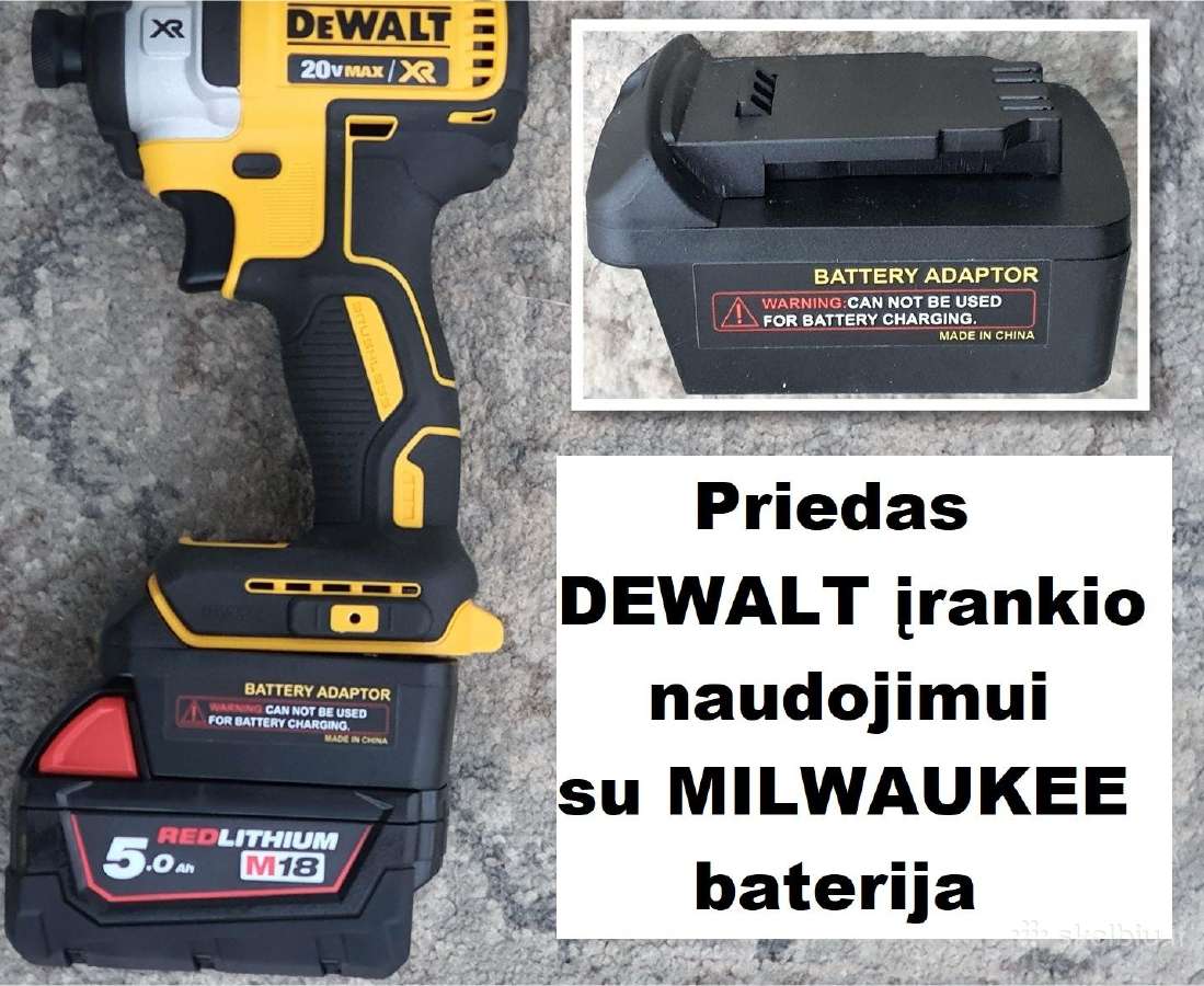 Dewalt baterijos krovikliai prožektoriai lagaminai - nuotraukos Nr. 11