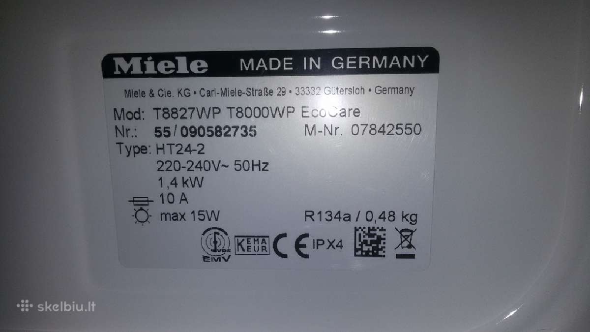Džiovyklė "Miele" T 8423c - nuotraukos Nr. 7