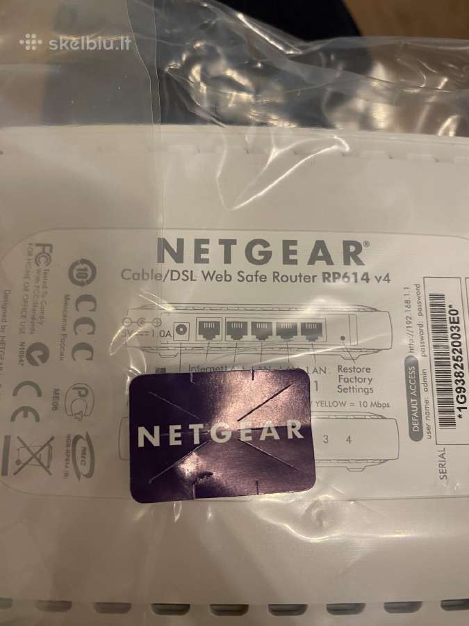 Netgear Rp614 v4 routeris / maršrutizatorius - nuotraukos Nr. 2
