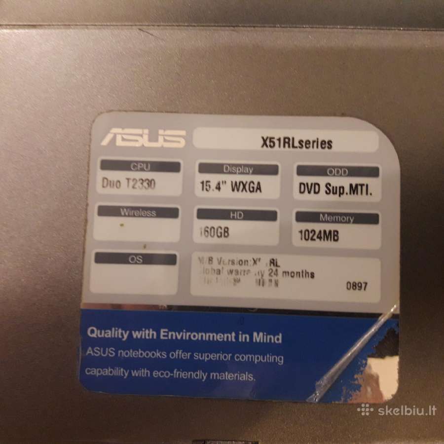 Asus X51rlseries - nuotraukos Nr. 2