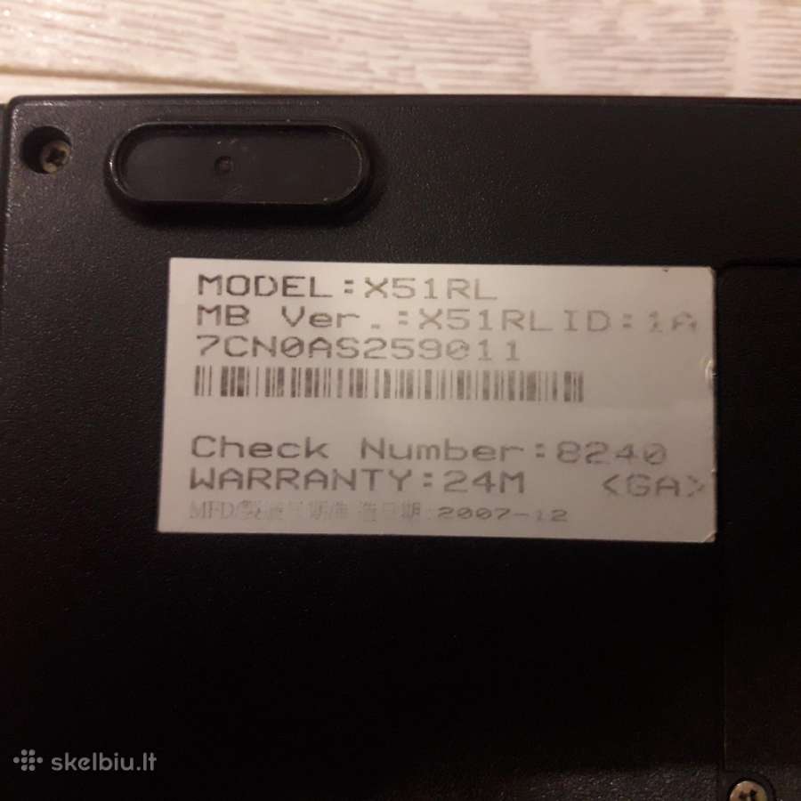 Asus X51rlseries - nuotraukos Nr. 7