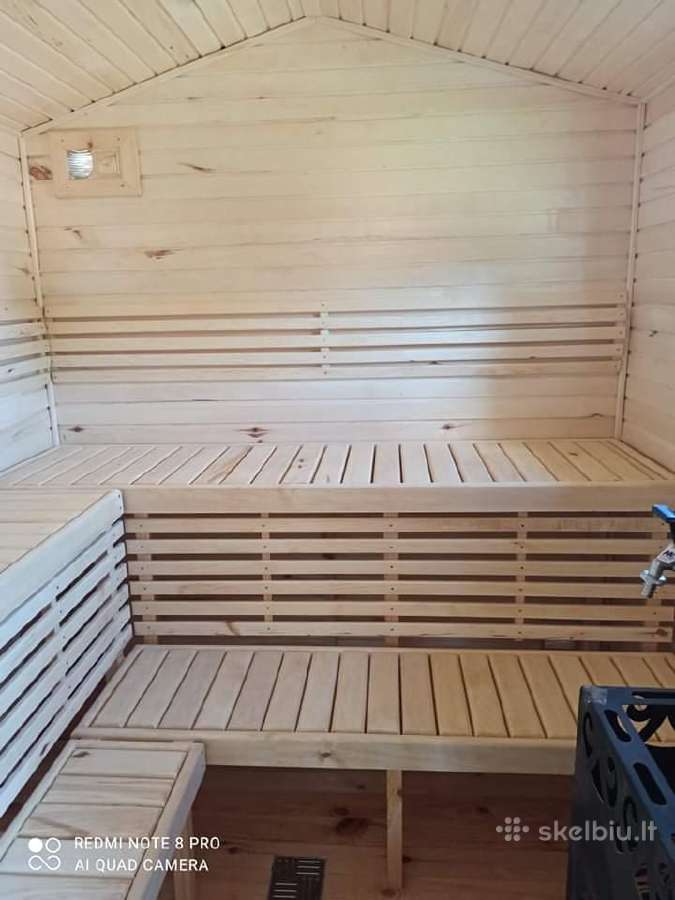 Pilnai įrengta apšiltinta karkasinė pirtis su dušu - nuotraukos Nr. 14