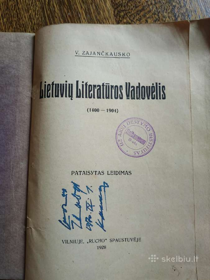 1928 m.v. Zajančkausko Lietuvių literatūros vadovė - nuotraukos Nr. 2