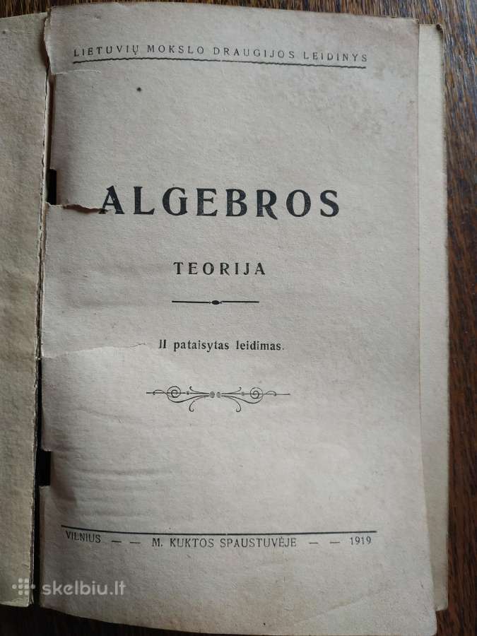 1919 m."algebros teorija" - nuotraukos Nr. 2