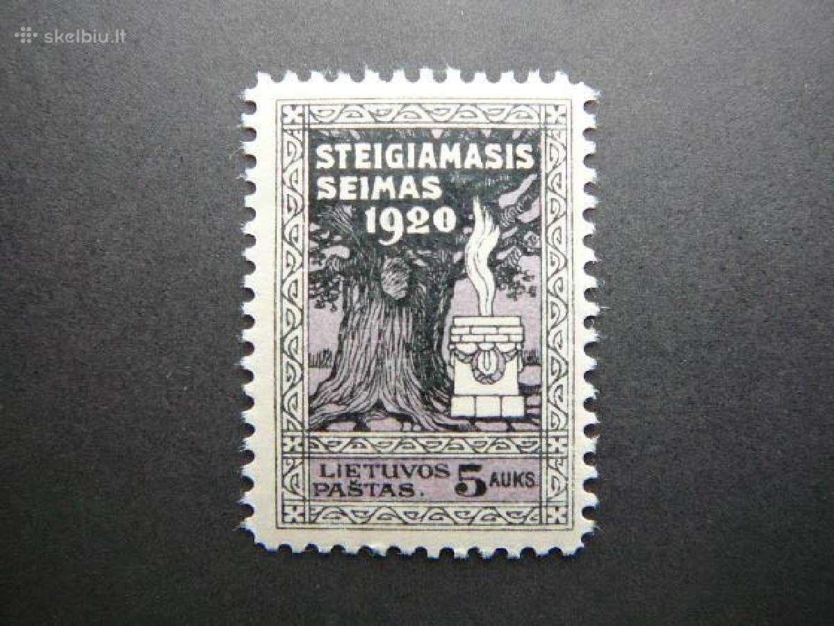 Lietuva 1920 Seimas Mlh lit86s