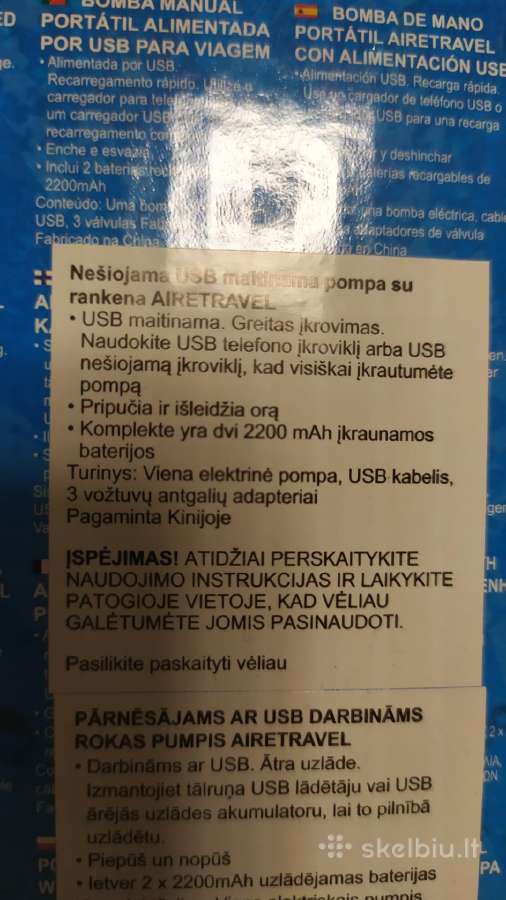 Pakraunamapompa Bestway Airtravel - nuotraukos Nr. 3
