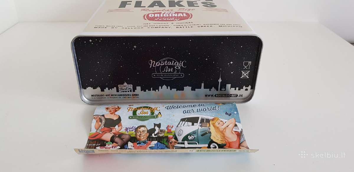 Skardinė maisto laikymo dėžutė vintage - nuotraukos Nr. 2