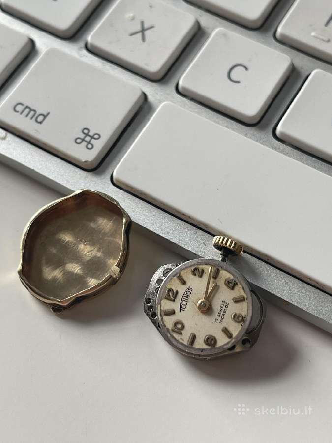 Technos 375 aukso mechaninis laikrodi - nuotraukos Nr. 12