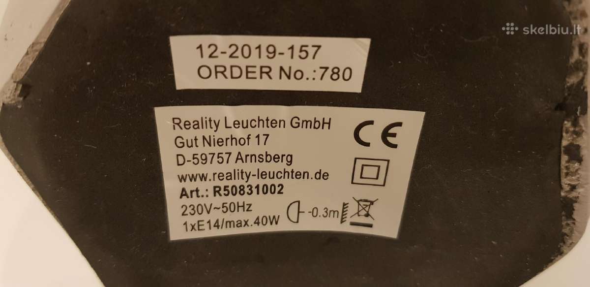 Stalinė lempa Reality Leuchten Pike - nuotraukos Nr. 3