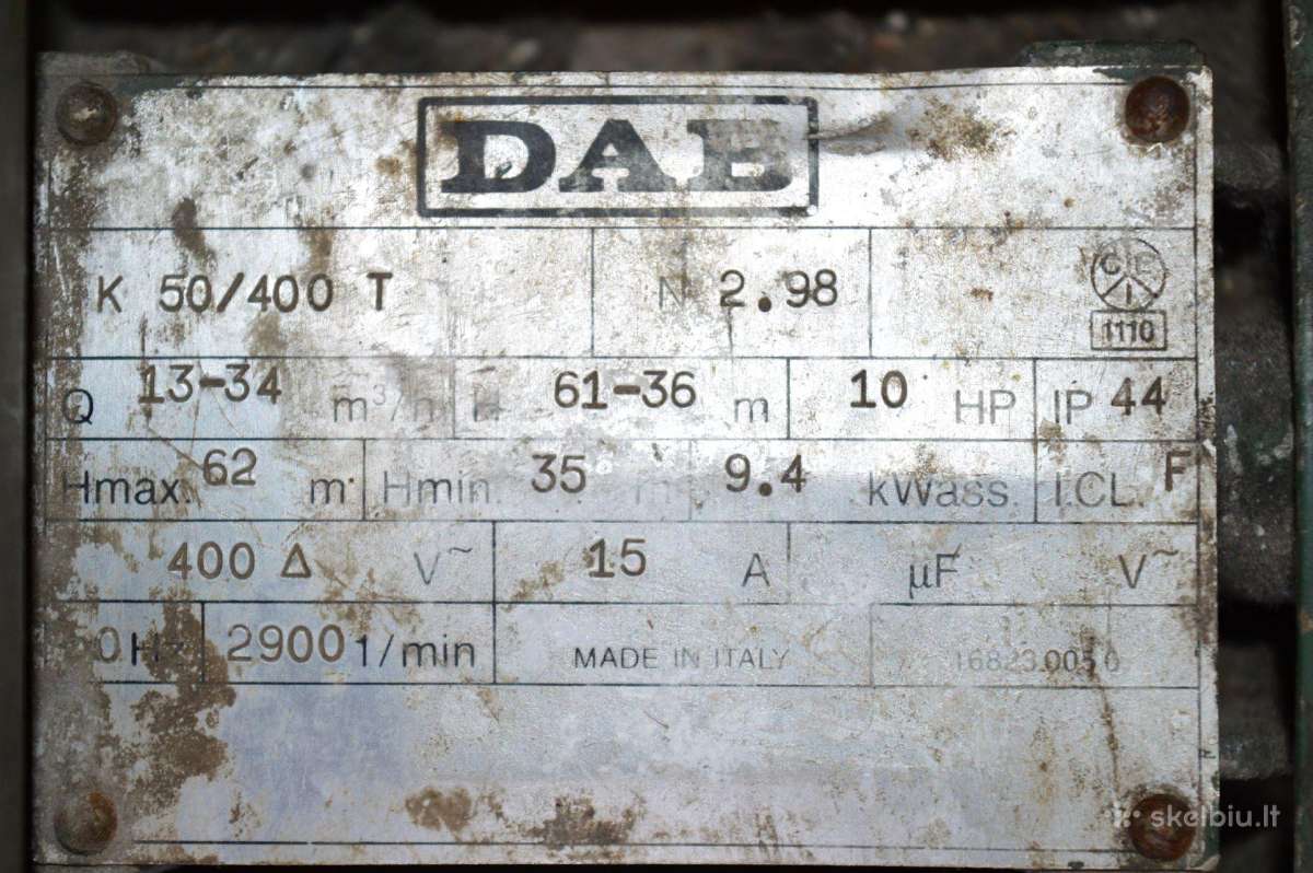 Siurblys dab k50/400t - nuotraukos Nr. 2