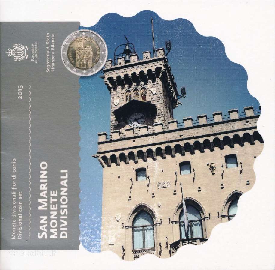 San Marino 2015 kolekcinių monetų rinkinys Bu
