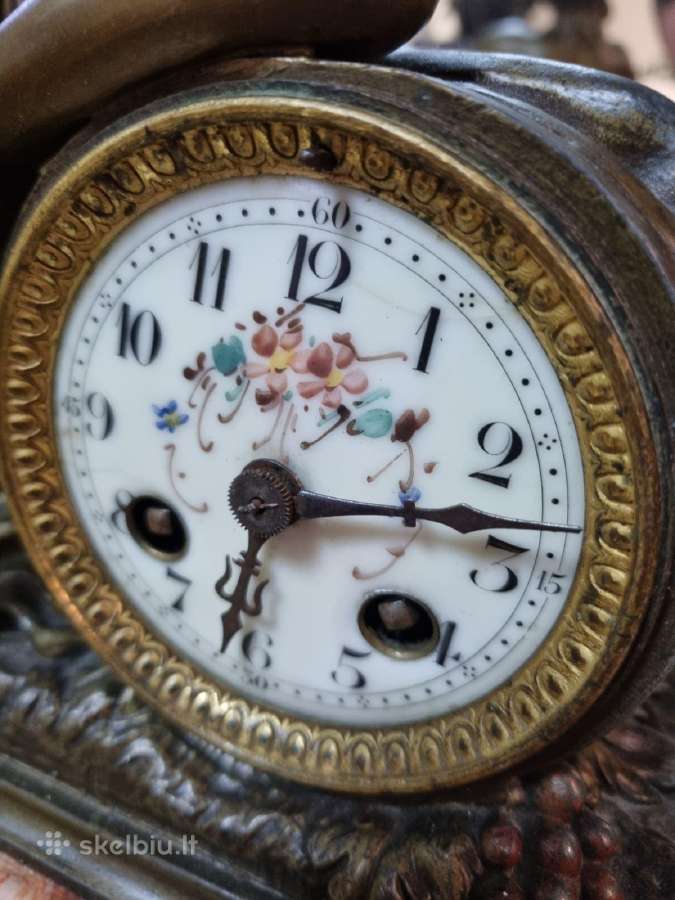 Elegantiškas senovinis laikrodis. Prancuzija. - nuotraukos Nr. 3