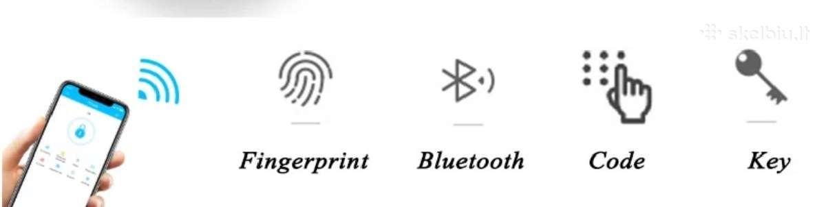 Biometrine+kodas+app+raktas vidaus duru spyna - nuotraukos Nr. 3